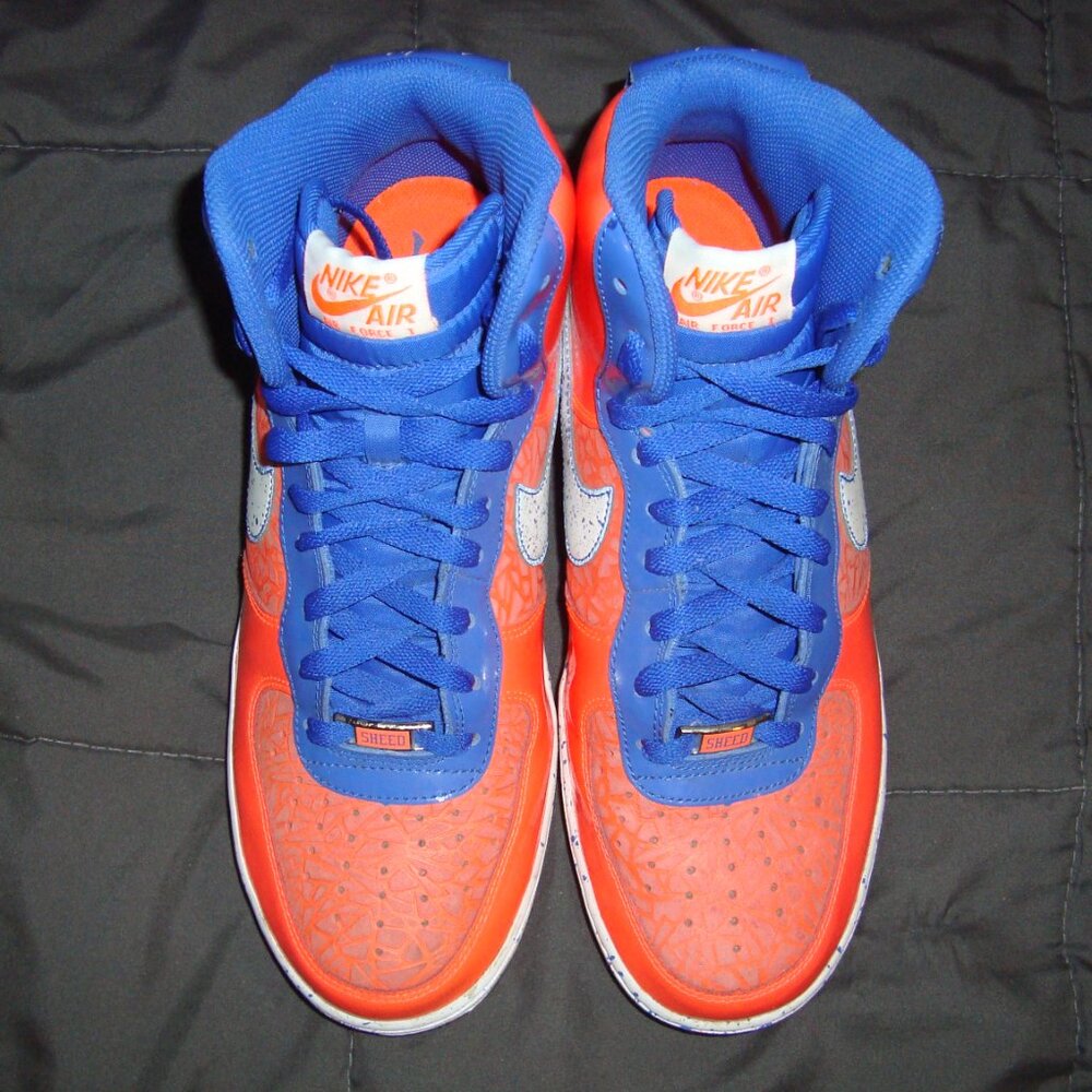 Nike Air Force 1 High Sheed CMFT Premium RW QS Sz 9.5 Pre-Owned NO BOX NY Knicks - Picture 4 of 13